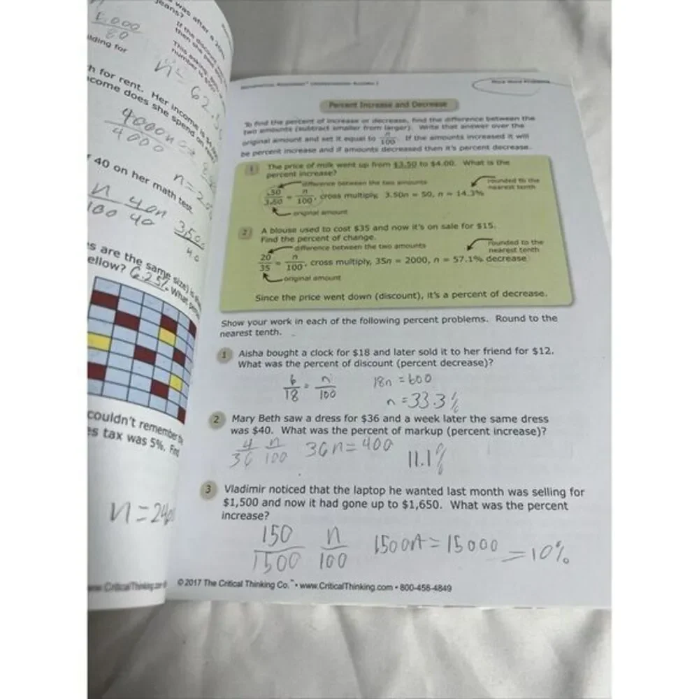 Critical Thinking Co.‎ Understanding Algebra 1 Mathematical Reasoning Workbook